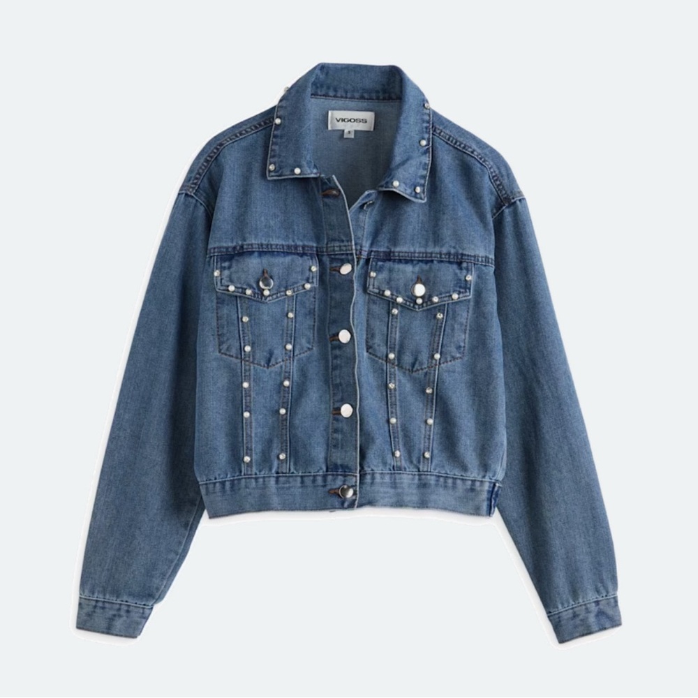 Vigoss Bling Denim Trucker Jacket